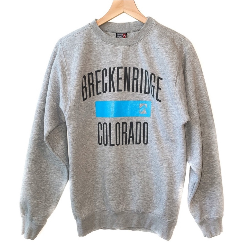 Breckenridge Colorado Gray Crewneck Sweatshirt S